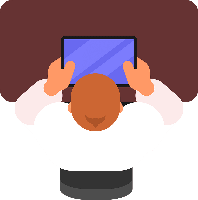 Man with a computer tablet