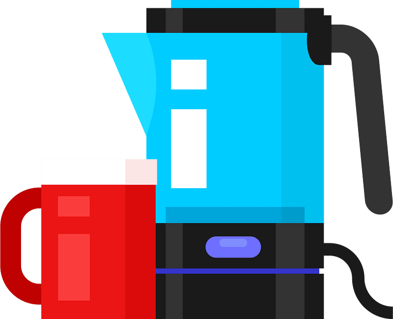 Electric kettle and a coffee mug