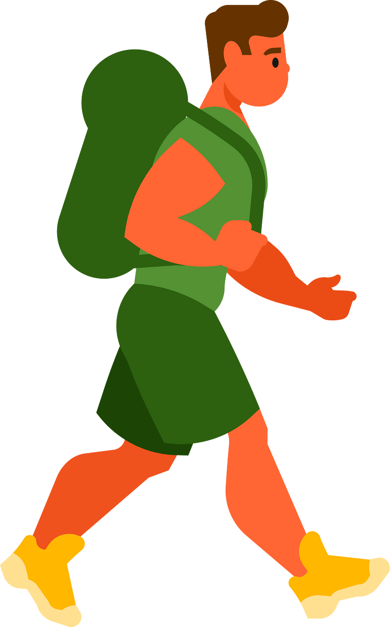 A hiker vector clip art