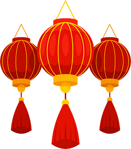 Asian red lanterns