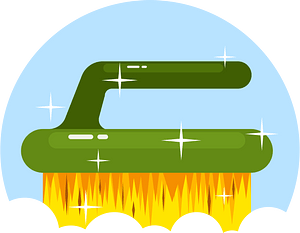 Scrub brush cleaning concept