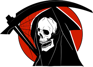 Grim reaper death skull