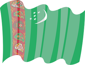 Flag of Turkmenistan vector clip art