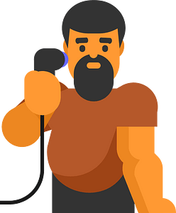 Man shaves his beard