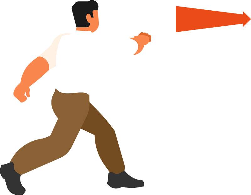 Businessman is throwing an arrow