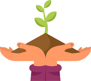 Growing plant in hands
