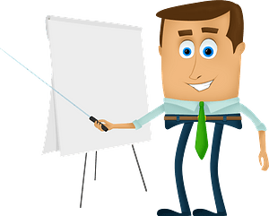 Businessman on presentation