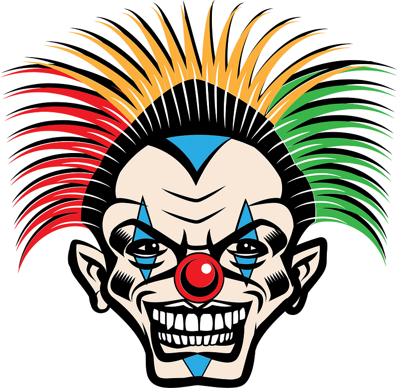 Clown colorful face