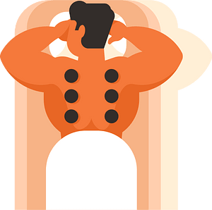 Man getting stone therapy