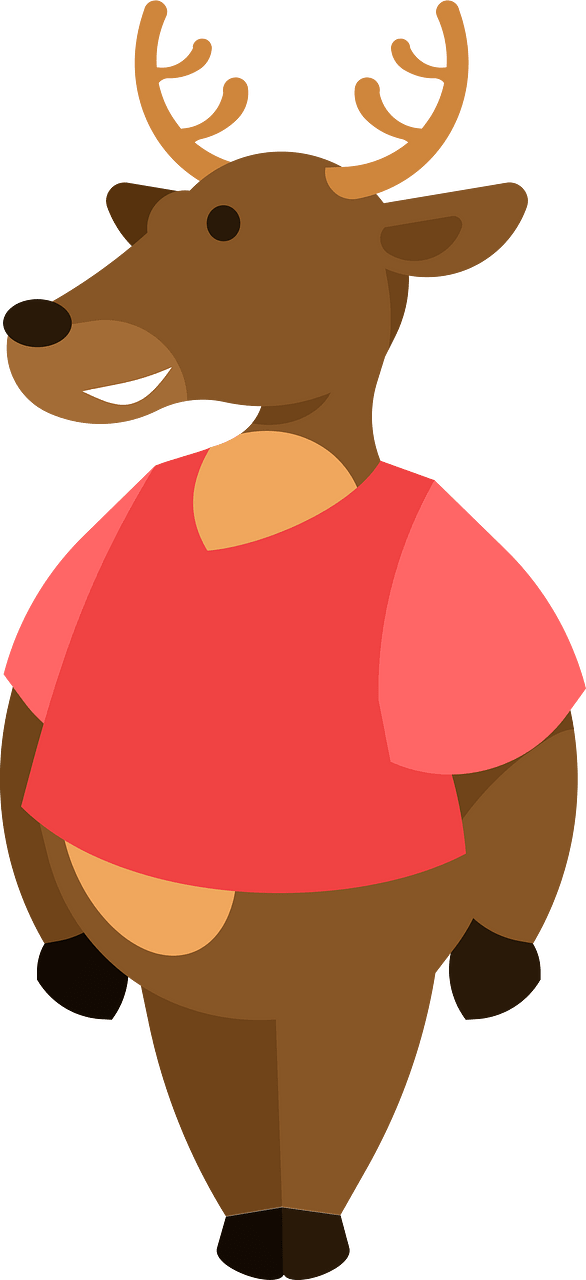 Cute brown reindeer