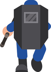 Policeman with a shield