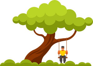 Rope swing on a tree