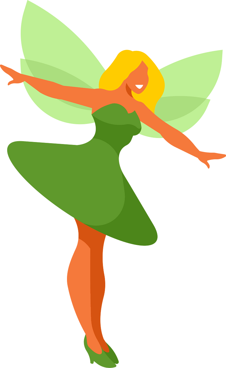 Fairy girl vector clip art