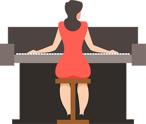 Woman playing the piano