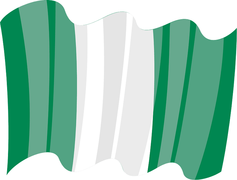 Nigerian waving flag
