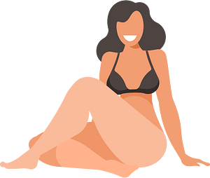 Girl sunbathing on the beach