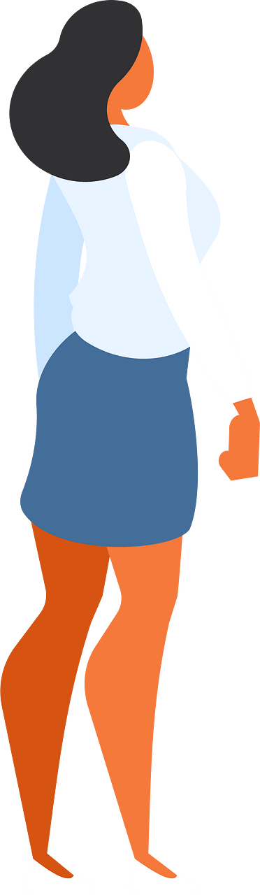 Girl exits the room