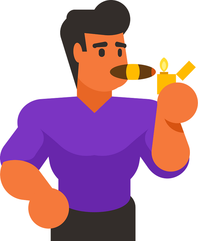 Man smoking a cigar