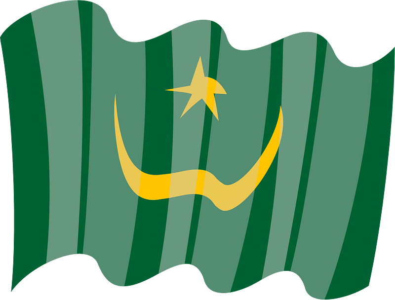 Mauritania waving flag