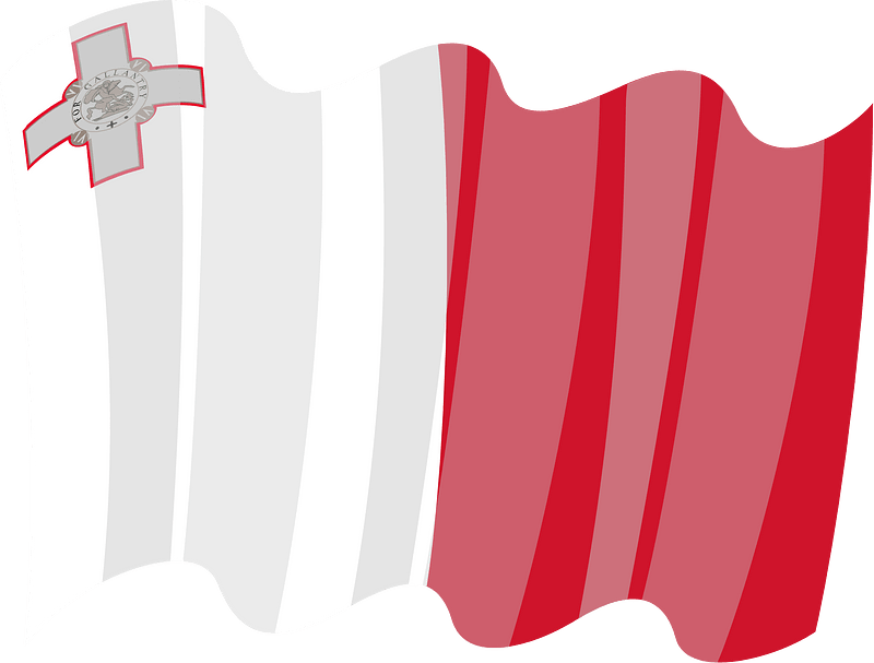 Waving flag of Malta