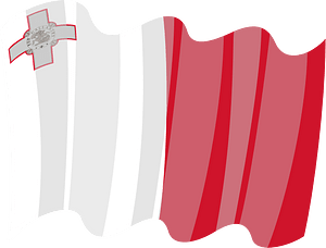 Waving flag of Malta