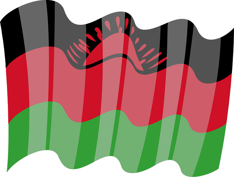 Malawi waving flag