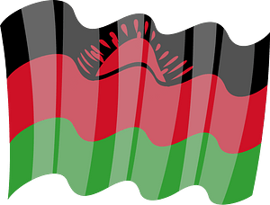 Malawi waving flag