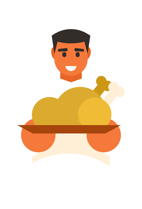 Chef holding a plate with fried chicken