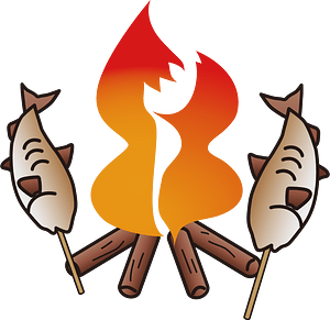 Grilled Fish on Bonfire
