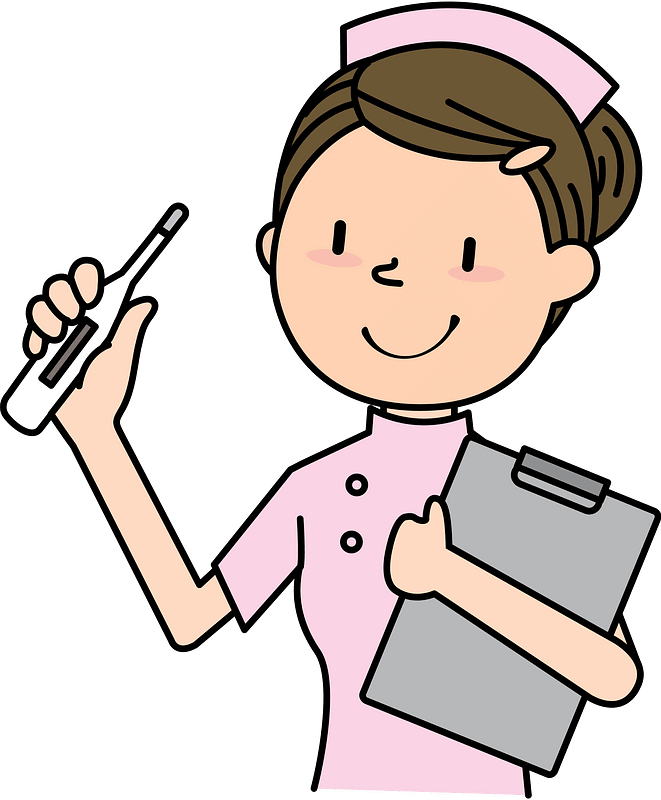 Nurse with Thermometer