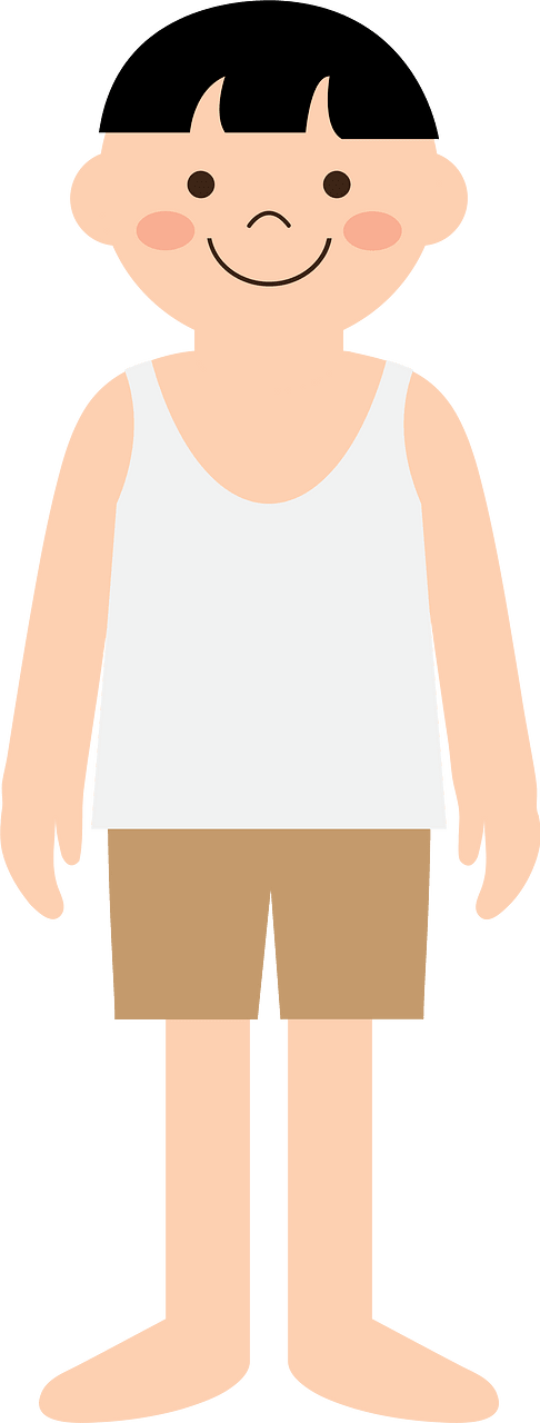Young Boy in Underwear