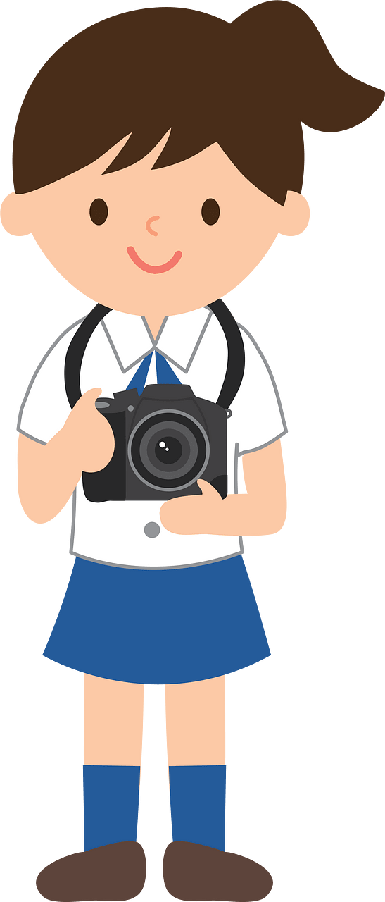Student Girl with Camera