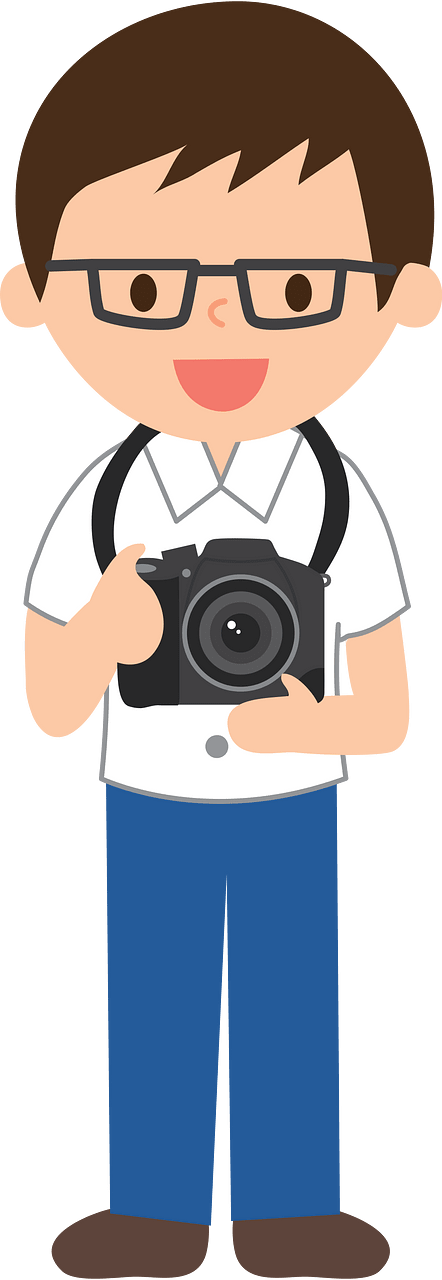Student Boy with Camera