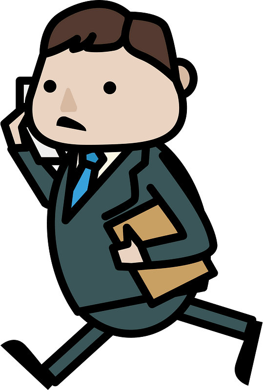 Business Man Talks on a Mobile Phone