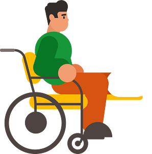 Man in a wheelchair