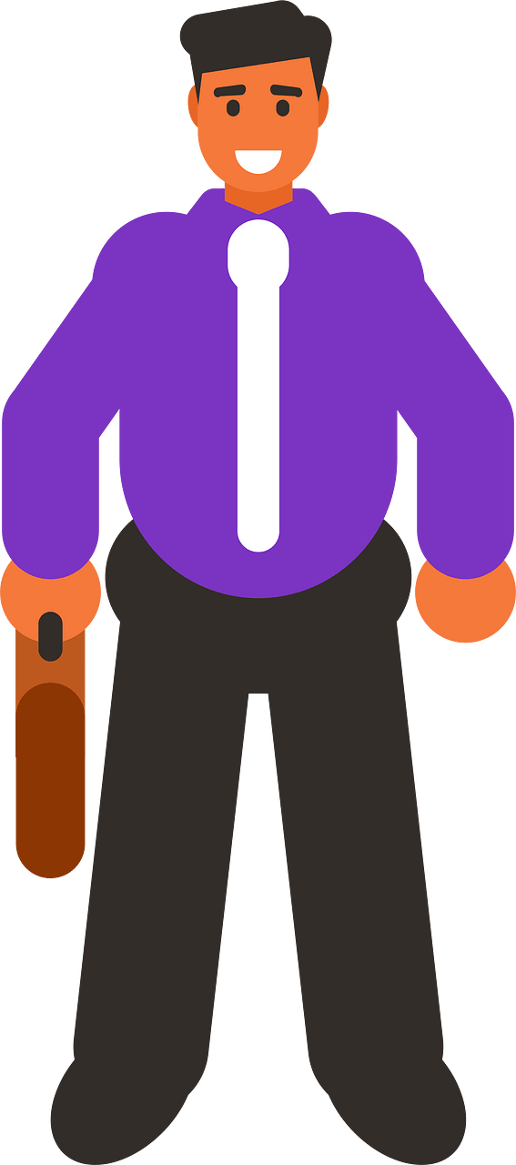 Businessman entering the room