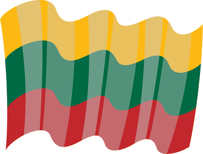 The national flag of Lithuania