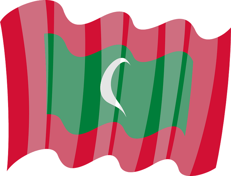 The national flag of Maldives