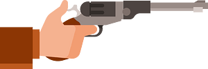 Revolver in hand clip art