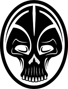 Black skull silhouette