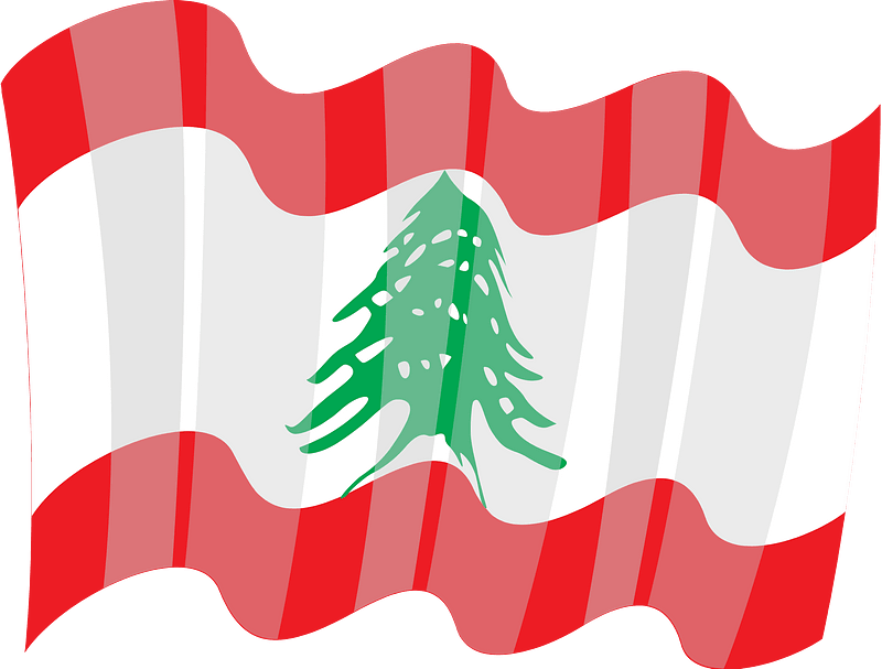 The national flag of Lebanon