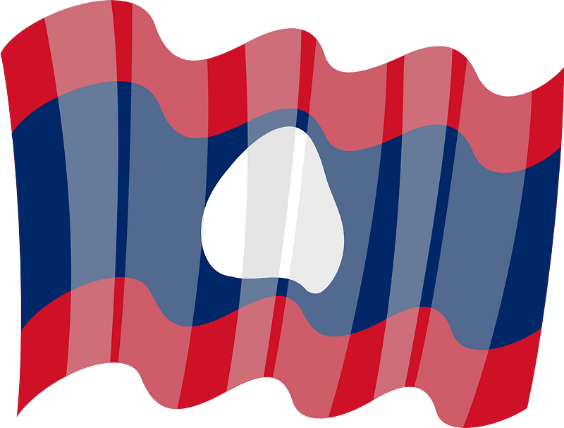 The national flag of Laos