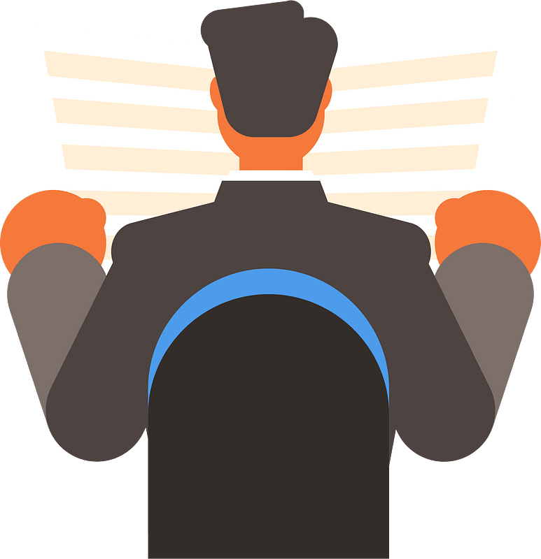 Man is reading newspapers