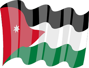 Waving flag of Jordan