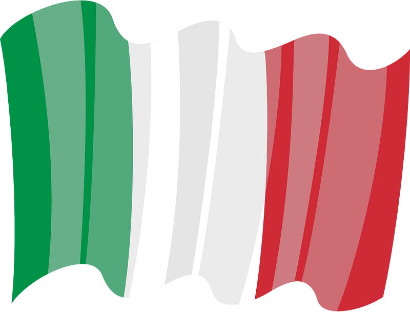 Waving flag of Italy