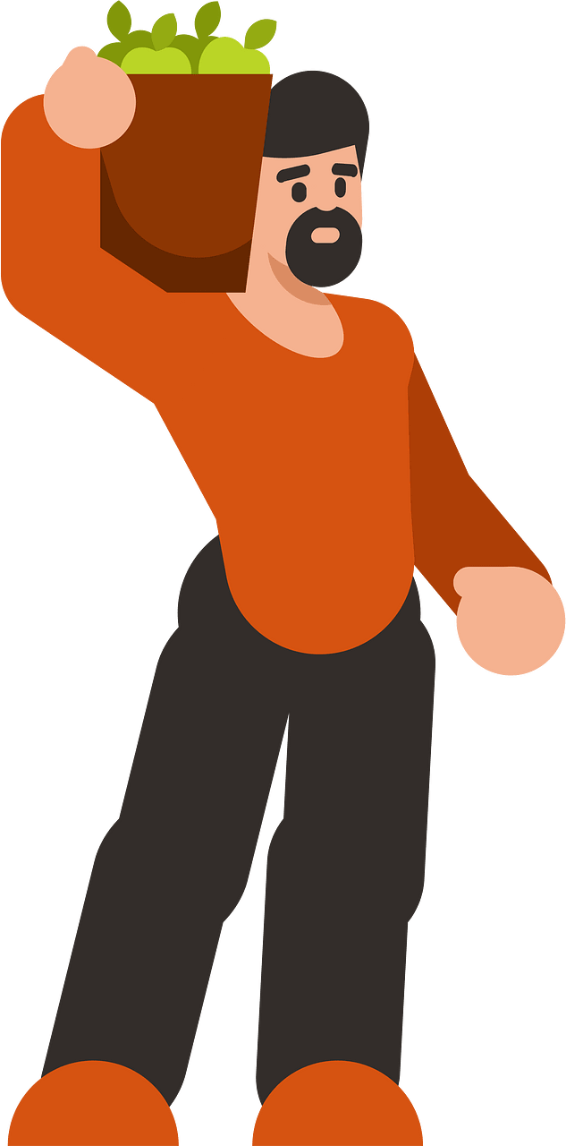 Man with a basket