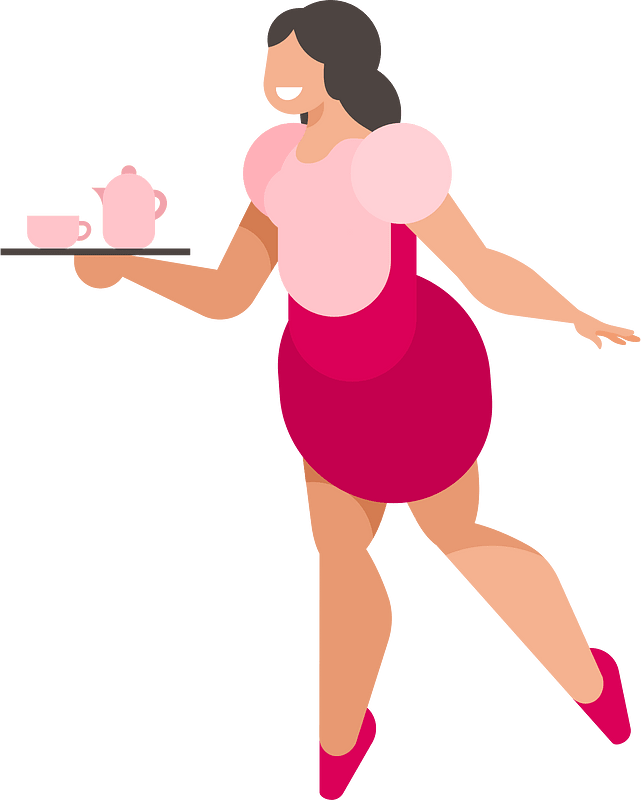Smiling waitress