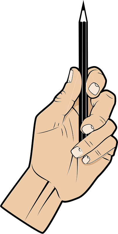 Hand with a pencil