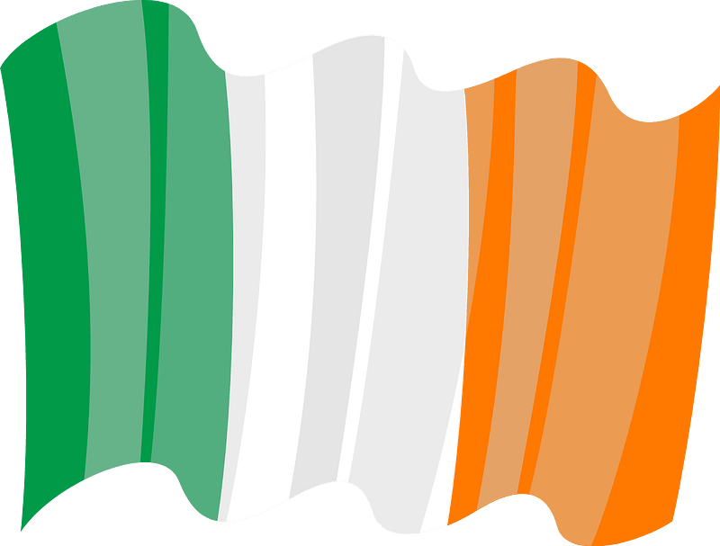 Waving flag of Ireland