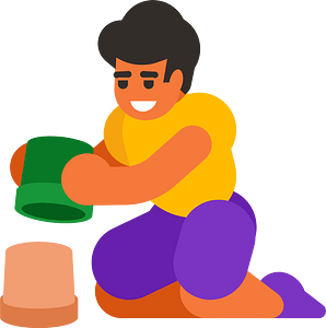 Kid playing in sand